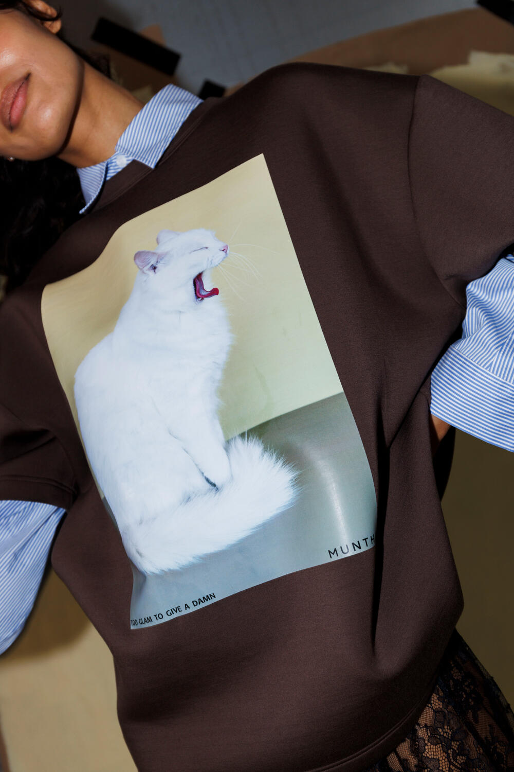 Raploi Neopren Sweat t-shirt - brun